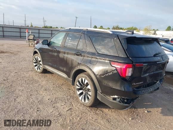 2025 Ford Explorer Platinum with VIN 1FMUK8HH7SGB61293, listed as a IAAI auction lot 43541068 with 17,756 mi miles and . Bid and sale history available at DreamBid. Image 3.
