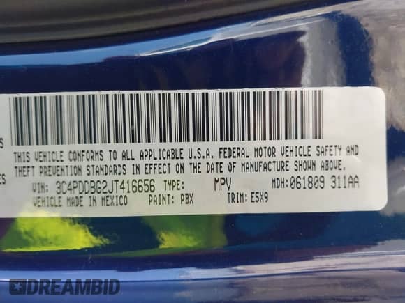 2018 Dodge Journey SXT z VIN 3C4PDDBG2JT416656, wystawiony jako IAAI lot #42533877 z przebiegiem 109 572 mil mil oraz . Historia ofert i sprzedaży dostępna na DreamBid. Obrazek 9.