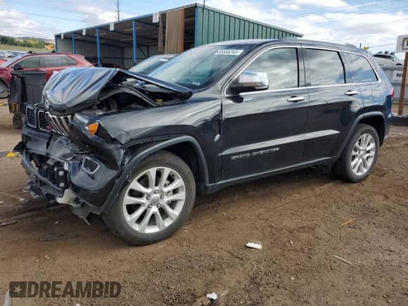 2017 Jeep Grand Cherokee Limited with VIN 1C4RJFBG0HC914664, listed as a Copart auction lot 85586245 with 92,110 mi miles and Salvage title. Bid and sale history available at DreamBid. Image 1.