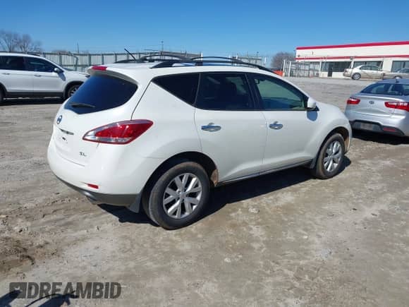 2012 Nissan Murano SL with VIN JN8AZ1MUXCW103848, listed as a IAAI auction lot 41635052 with 175,420 mi miles and . Bid and sale history available at DreamBid. Image 4.
