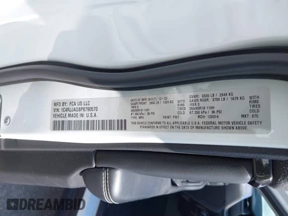 2023 Jeep Grand Cherokee Laredo z VIN 1C4RJJAG8P8790570, wystawiony jako IAAI lot #41490522 z przebiegiem 29 176 mil mil oraz . Historia ofert i sprzedaży dostępna na DreamBid. Obrazek 9.