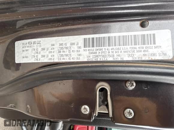 2016 Ram 1500 Rebel с VIN 1C6RR7YT0GS175438, выставлен на аукционе Copart как лот 50037385 с пробегом 143 170 миль миль и Чистый • Clean title. История ставок и продаж доступна на DreamBid. Изображение 10.