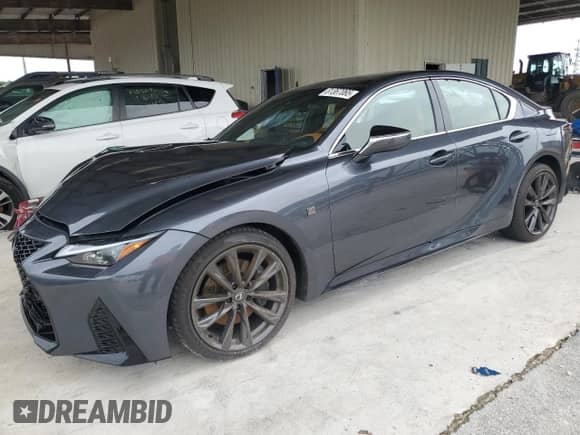 2024 Lexus IS 350 F Sport z VIN JTHBZ1B27R5081029, wystawiony jako Copart lot #81367065 z przebiegiem 3 173 mil mil oraz Szkoda całkowita • Salvage title. Historia ofert i sprzedaży dostępna na DreamBid. Obrazek 1.