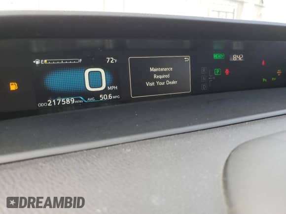 2020 Toyota Prius L Eco with VIN JTDKARFU1L3108523, listed as a Copart auction lot 71521755 with 217,589 mi miles and Salvage title. Bid and sale history available at DreamBid. Image 9.