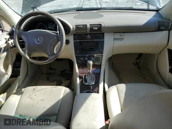 2005 Mercedes-Benz C 240 with VIN WDBRH81JX5F645392, listed as a Copart auction lot 74801314 with 129,215 mi miles and Salvage title. Bid and sale history available at DreamBid. Image 8.