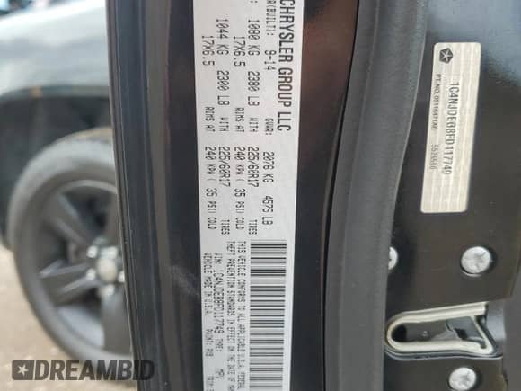 2015 Jeep Compass High Altitude z VIN 1C4NJDEB8FD117749, wystawiony jako Copart lot #71637085 z przebiegiem 60 318 mil mil oraz Szkoda całkowita • Salvage title. Historia ofert i sprzedaży dostępna na DreamBid. Obrazek 13.