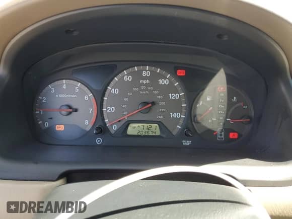 2002 Honda Accord EX with VIN 1HGCG22502A005775, listed as a Copart auction lot 60737925 with 203,674 mi miles and Salvage title. Bid and sale history available at DreamBid. Image 9.