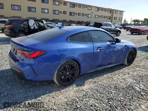 2022 BMW 4 Series 430i with VIN WBA53AP04NCK05705, listed as a Copart auction lot 53692445 with 39,080 mi miles and Salvage title. Bid and sale history available at DreamBid. Image 3.