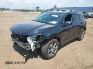 2024 Chevrolet Blazer LT z VIN 3GNKBCR46RS275041, wystawiony jako Copart lot #67272765 z przebiegiem 24 468 mil mil oraz Szkoda całkowita • Salvage title. Historia ofert i sprzedaży dostępna na DreamBid. Obrazek 1.