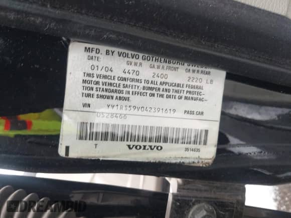2004 Volvo S60 с VIN YV1RS59V042391619, выставлен на аукционе IAAI как лот 42961213 с пробегом 205 357 миль миль и . История ставок и продаж доступна на DreamBid. Изображение 9.