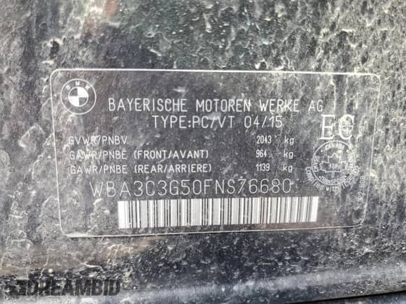 2015 BMW 3 Series 320i xDrive z VIN WBA3C3G50FNS76680, wystawiony jako Copart lot #71654485 z przebiegiem 150 304 mil mil oraz Czysty tytuł • Clean title. Historia ofert i sprzedaży dostępna na DreamBid. Obrazek 12.