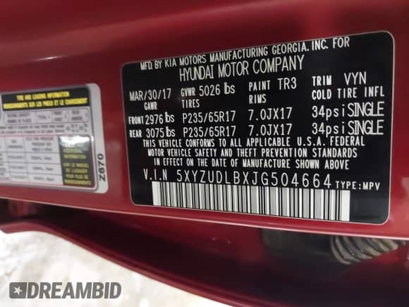 2018 Hyundai Santa Fe 2.4L с VIN 5XYZUDLBXJG504664, выставлен на аукционе IAAI как лот 43331363 с пробегом 94 192 миль миль и . История ставок и продаж доступна на DreamBid. Изображение 9.