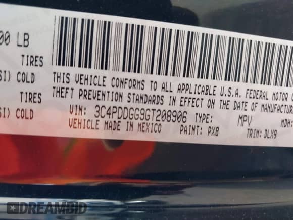 2016 Dodge Journey Crossroad Plus с VIN 3C4PDDGG9GT208906, выставлен на аукционе IAAI как лот 42296596 с пробегом 152 270 миль миль и . История ставок и продаж доступна на DreamBid. Изображение 9.