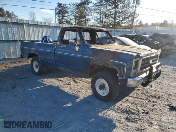 1979 Chevrolet Silverado 2500 with VIN CCZ1491167907, listed as a Copart auction lot 88073355 with Not provided miles and Salvage title. Bid and sale history available at DreamBid. Image 4.