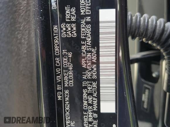 2016 Volvo S60 T5 Premier z VIN YV1612TK3G2414236, wystawiony jako Copart lot #64383265 z przebiegiem 130 704 mil mil oraz Szkoda całkowita • Salvage title. Historia ofert i sprzedaży dostępna na DreamBid. Obrazek 12.