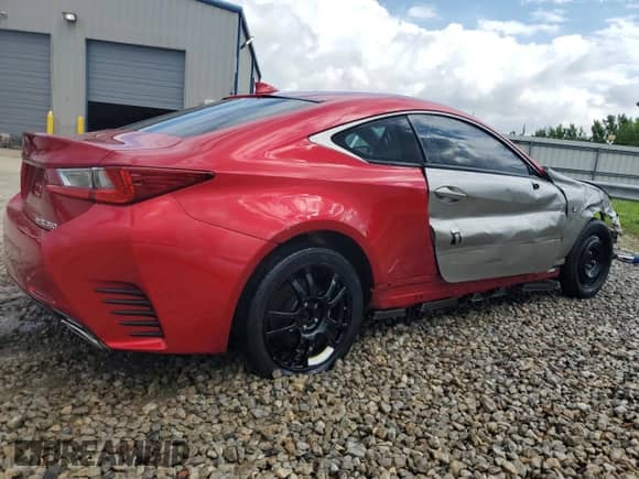 2016 Lexus RC 350 F Sport with VIN JTHSE5BC5G5005933, listed as a Copart auction lot 58581855 with 107,209 mi miles and Clean title. Bid and sale history available at DreamBid. Image 3.