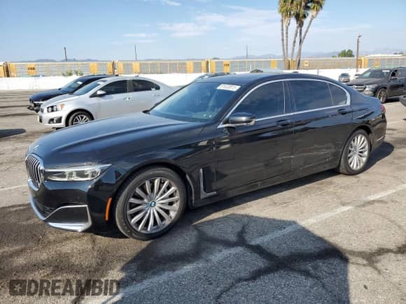 2022 BMW 7 Series 740i xDrive with VIN WBA7T4C02NCJ19258, listed as a Copart auction lot 81633815 with 50,513 mi miles and Salvage title. Bid and sale history available at DreamBid. Image 1.