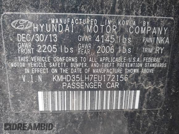 2014 Hyundai Elantra с VIN KMHD35LH7EU172156, выставлен на аукционе IAAI как лот 42924199 с пробегом Не указан миль и . История ставок и продаж доступна на DreamBid. Изображение 9.