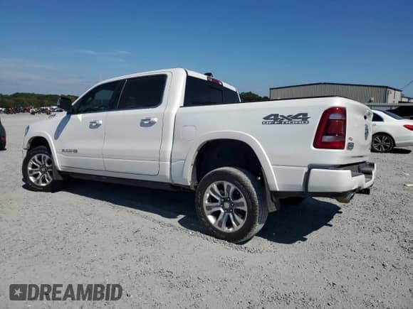 2021 Ram 1500 Longhorn with VIN 1C6SRFKT2MN573121, listed as a Copart auction lot 81305835 with 37,576 mi miles and Salvage title. Bid and sale history available at DreamBid. Image 2.