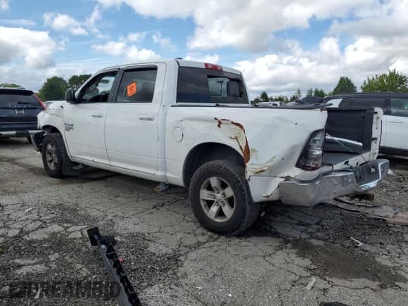 2019 Ram 1500 SLT with VIN 1C6RR7LG3KS612335, listed as a Copart auction lot 82034215 with 168,035 mi miles and Clean title. Bid and sale history available at DreamBid. Image 2.