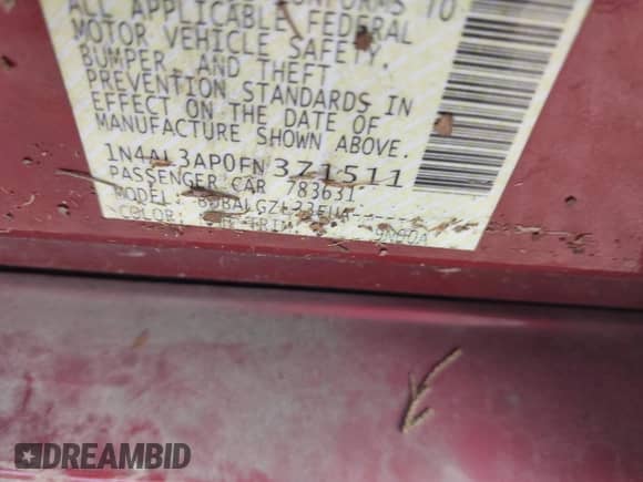 2015 Nissan Altima S z VIN 1N4AL3AP0FN371511, wystawiony jako IAAI lot #43112320 z przebiegiem Nie podano mil oraz . Historia ofert i sprzedaży dostępna na DreamBid. Obrazek 9.