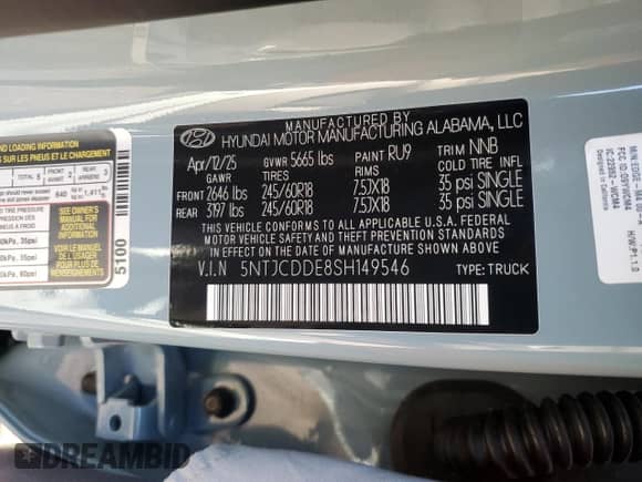 2025 Hyundai Santa Cruz SEL Activity z VIN 5NTJCDDE8SH149546, wystawiony jako Copart lot #90921035 z przebiegiem 396 mil mil oraz Szkoda całkowita • Salvage title. Historia ofert i sprzedaży dostępna na DreamBid. Obrazek 13.