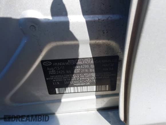 2012 Hyundai Sonata SE с VIN 5NPEC4AC6CH355744, выставлен на аукционе IAAI как лот 42551898 с пробегом 250 611 миль миль и . История ставок и продаж доступна на DreamBid. Изображение 9.