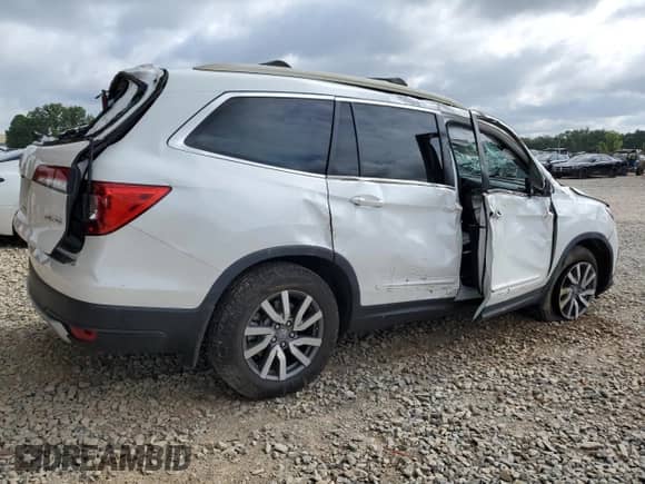 2022 Honda Pilot EX-L with VIN 5FNYF6H54NB034908, listed as a Copart auction lot 63228745 with 50,018 mi miles and Salvage title. Bid and sale history available at DreamBid. Image 3.