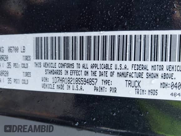 2008 Dodge 1500 SLT z VIN 1D7HA18218S594857, wystawiony jako IAAI lot #43029529 z przebiegiem 203 843 mil mil oraz . Historia ofert i sprzedaży dostępna na DreamBid. Obrazek 9.