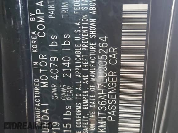 2020 Hyundai Veloster с VIN KMHT36AH7LU005264, выставлен на аукционе Copart как лот 64515745 с пробегом 63 302 миль миль и Списание • Salvage title. История ставок и продаж доступна на DreamBid. Изображение 12.