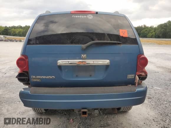 2005 Dodge Durango Limited with VIN 1D4HB58D65F555382, listed as a Copart auction lot 61497574 with 285,187 mi miles and Clean title. Bid and sale history available at DreamBid. Image 6.