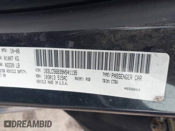 2009 Dodge Avenger SXT с VIN 1B3LC56B39N541135, выставлен на аукционе IAAI как лот 42178873 с пробегом Не указан миль и . История ставок и продаж доступна на DreamBid. Изображение 9.