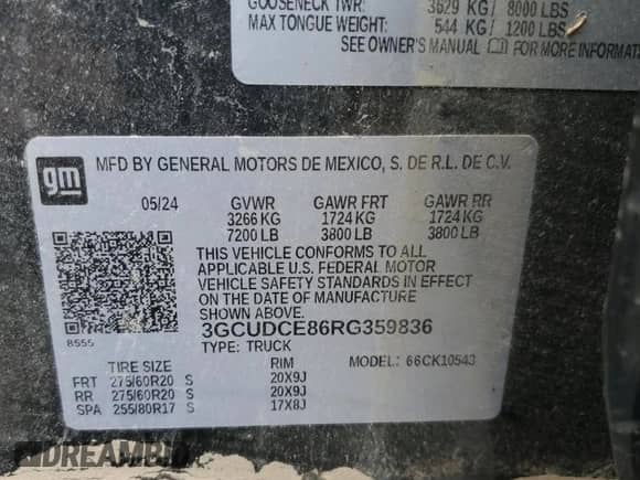2024 Chevrolet Silverado 1500 Custom Trail Boss z VIN 3GCUDCE86RG359836, wystawiony jako Copart lot #54932715 z przebiegiem Nie podano mil oraz Szkoda całkowita • Salvage title. Historia ofert i sprzedaży dostępna na DreamBid. Obrazek 13.