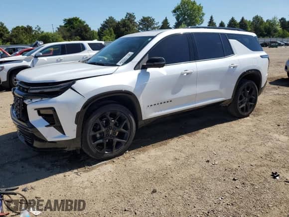 2024 Chevrolet Traverse AWD RS с VIN 1GNEVLKS5RJ196152, выставлен на аукционе Copart как лот 58119935 с пробегом 13 975 миль миль и Списание • Salvage title. История ставок и продаж доступна на DreamBid. Изображение 1.