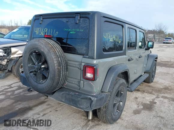 2022 Jeep Wrangler Unlimited Willys z VIN 1C4HJXDN0NW264631, wystawiony jako IAAI lot #41369116 z przebiegiem 41 484 mil mil oraz . Historia ofert i sprzedaży dostępna na DreamBid. Obrazek 6.