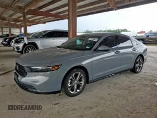 2023 Honda Accord EX-L with VIN 1HGCY2F61PA050098, listed as a Copart auction lot 63744045 with 25,802 mi miles and Salvage title. Bid and sale history available at DreamBid. Image 1.