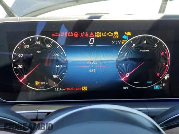 2025 Mercedes-Benz GLS 450 with VIN 4JGFF5KE2SB469530, listed as a Copart auction lot 67618225 with 424 mi miles and Salvage title. Bid and sale history available at DreamBid. Image 9.