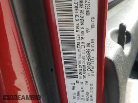 2011 Dodge Nitro Heat with VIN 1D4PU4GK5BW576896, listed as a Copart auction lot 62063805 with 131,492 mi miles and Salvage title. Bid and sale history available at DreamBid. Image 13.