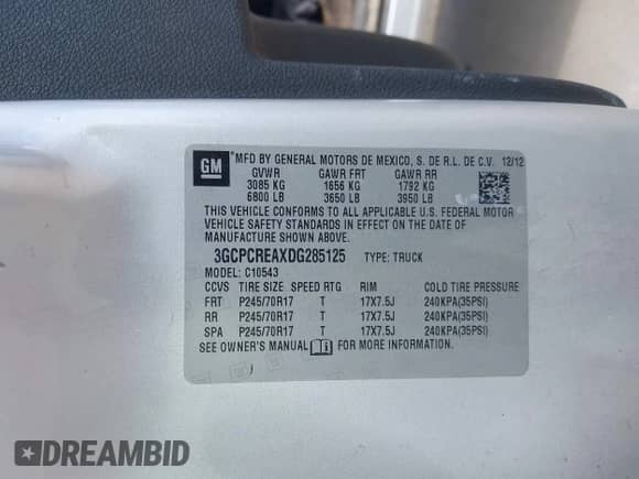 2013 Chevrolet Silverado 1500 LS z VIN 3GCPCREAXDG285125, wystawiony jako IAAI lot #42167476 z przebiegiem 201 813 mil mil oraz . Historia ofert i sprzedaży dostępna na DreamBid. Obrazek 9.