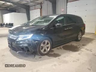 2018 Honda Odyssey EX with VIN 5FNRL6H58JB093886, listed as a Copart auction lot 58319325 with 86,422 mi miles and Salvage title. Bid and sale history available at DreamBid. Image 1.