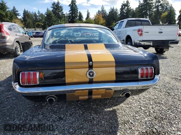 1965 Ford Mustang with VIN 5R09T186141, listed as a Copart auction lot 82097995 with 95,802 mi miles and Salvage title. Bid and sale history available at DreamBid. Image 6.