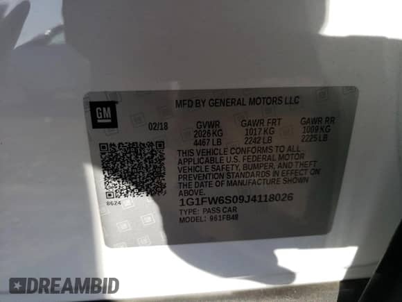 2018 Chevrolet Bolt EV LT z VIN 1G1FW6S09J4118026, wystawiony jako Copart lot #70460153 z przebiegiem 24 611 mil mil oraz . Historia ofert i sprzedaży dostępna na DreamBid. Obrazek 14.