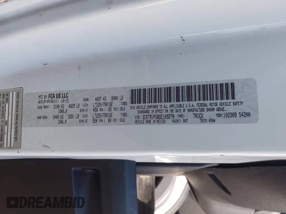 2016 Ram ProMaster Cargo с VIN 3C6TRVPG8GE109270, выставлен на аукционе IAAI как лот 42958126 с пробегом 76 704 миль миль и . История ставок и продаж доступна на DreamBid. Изображение 9.