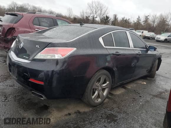 2012 Acura TL Auto with VIN 19UUA9F2XCA006559, listed as a Copart auction lot 49692995 with 169,226 mi miles and Salvage title. Bid and sale history available at DreamBid. Image 3.