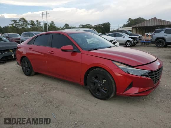 2022 Hyundai Elantra SEL with VIN 5NPLM4AG1NH066300, listed as a Copart auction lot 89441745 with 27,970 mi miles and Salvage title. Bid and sale history available at DreamBid. Image 4.