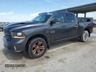 2017 Ram 1500 Sport with VIN 1C6RR7UT7HS737178, listed as a Copart auction lot 64963255 with 123,279 mi miles and Salvage title. Bid and sale history available at DreamBid. Image 1.