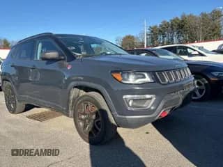 2018 Jeep Compass Trailhawk z VIN 3C4NJDDB4JT479159, wystawiony jako Copart lot #90993625 z przebiegiem 106 994 mil mil oraz Czysty tytuł • Clean title. Historia ofert i sprzedaży dostępna na DreamBid. Obrazek 1.