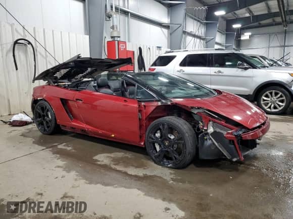 2007 Lamborghini Gallardo with VIN ZHWGU22T67LA04238, listed as a Copart auction lot 82246994 with 35,956 mi miles and Salvage title. Bid and sale history available at DreamBid. Image 4.