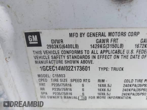 2002 Chevrolet Silverado 1500 Commercial с VIN 1GCEC14W02Z173601, выставлен на аукционе IAAI как лот 42230977 с пробегом 242 927 миль миль и . История ставок и продаж доступна на DreamBid. Изображение 9.