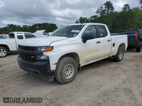 2020 Chevrolet Silverado 1500 Work Truck with VIN 1GCRWAEF8LZ334866, listed as a Copart auction lot 51625295 with 184,947 mi miles and Salvage title. Bid and sale history available at DreamBid. Image 1.